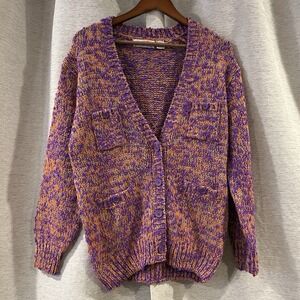 Sterling Harris Vintage Women's Ribbed Knit Button Front Cardigan Size‎ Medium